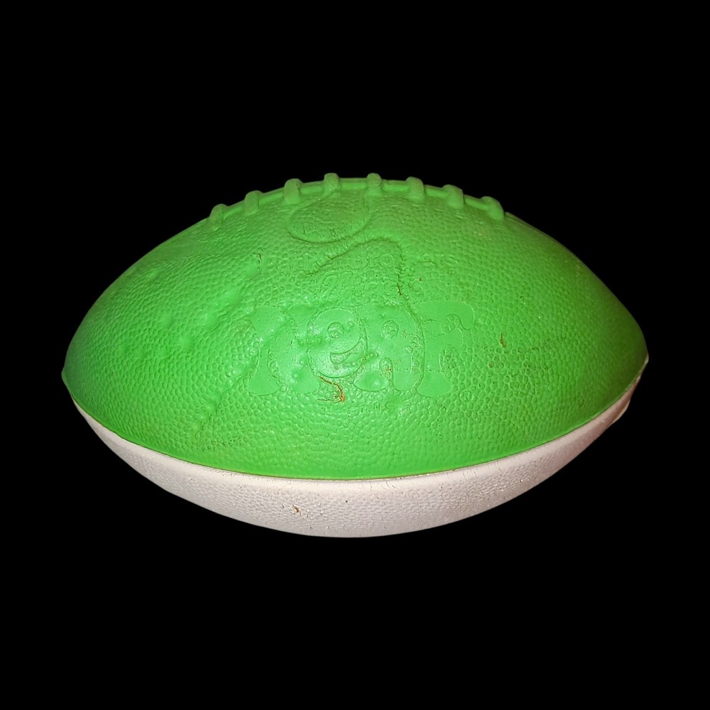 Vintage Original Nerf Foam Football Green & White